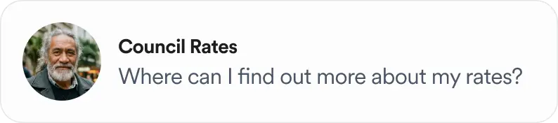 User asking about council rates